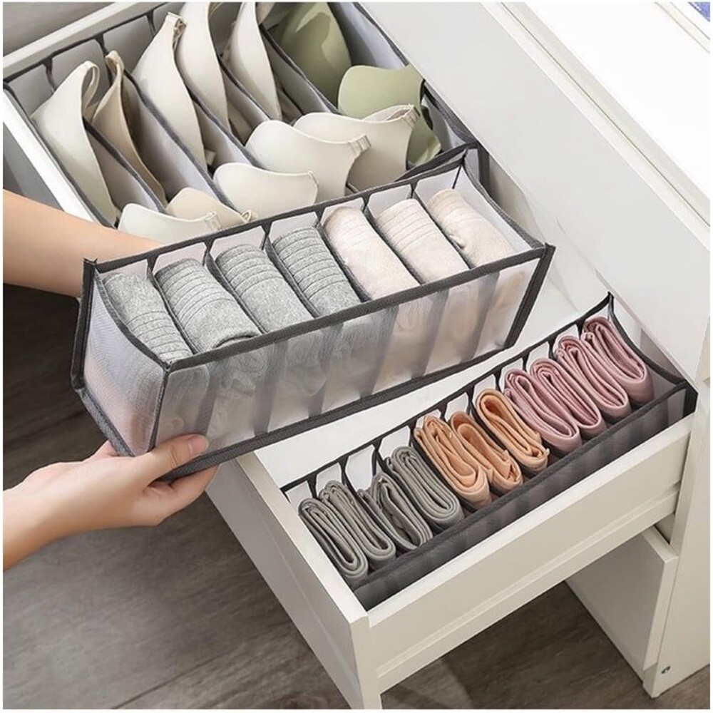 New in box 2 piece Organization Storage with 7 grids for jeans & T shirts - Picture 4 of 12